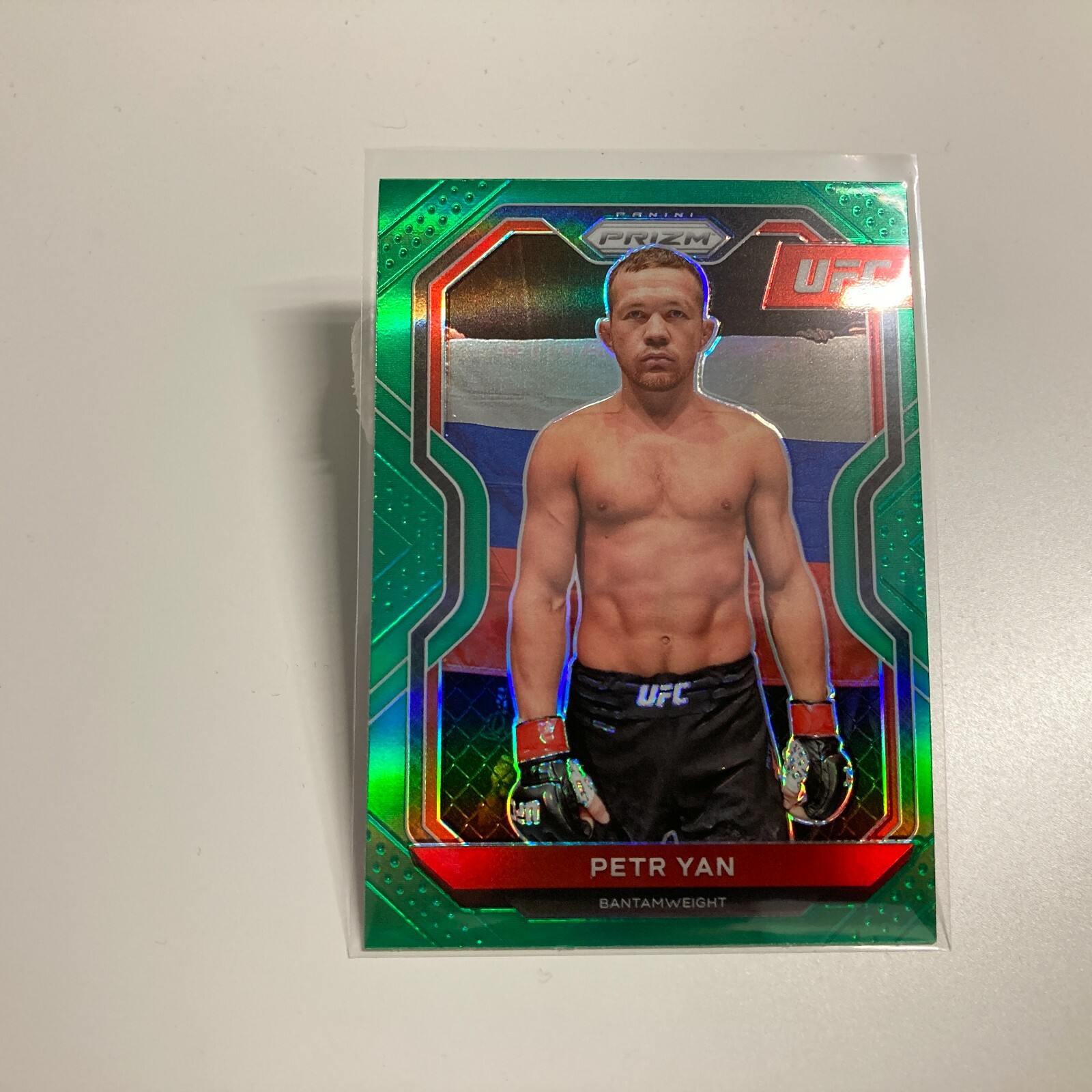 Petr Yan 2021 Panini Prizm UFC Green Refractor Card #79
