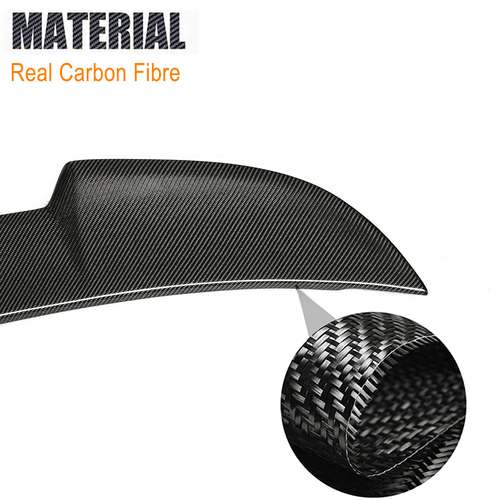For Ford Mustang Coupe 2015-19 REAL CARBON Rear Trunk Boot Spoiler Tail Wing Lip - Picture 10 of 13