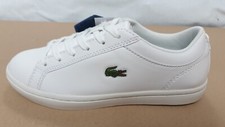 Lacoste Womens Straightset BL Trainers Shoes White Size Uk 3