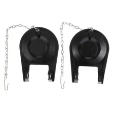 2PCS Water-saving Toilet Flapper Toilet Tank Flapper Cover Toilet flusher Black