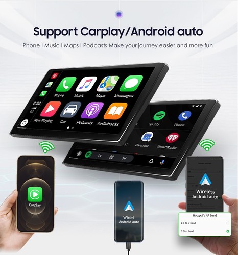 7" Doppel 2DIN Autoradio GPS Navi CarPlay Android 12 8Kern DSP DAB+ RDS 32GB+AHD - Bild 5 von 24