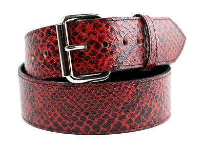 Snakeskin Embossed Vegan Leather Multicolored Belt s-l400.jpg main image 2