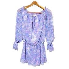 Lovers and Friends Keoni Mini Dress Lavender Paisley Size XS