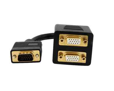 5 (fünf) StarTech VGA-auf-2 x VGA-Video-Splitter-Kabel Stecker/N (0,3 m)   Teile-Nr. VGASPL1W