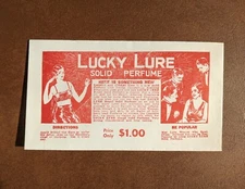 Very Rare 1930s LUCKY LURE Solid Perfume Envelope (empty) Valmor Black Americana