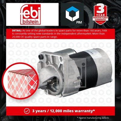 Starter Motor fits FIAT IDEA 350 1.2 1.4 2003 on 46548653 7772459 7772460 Febi