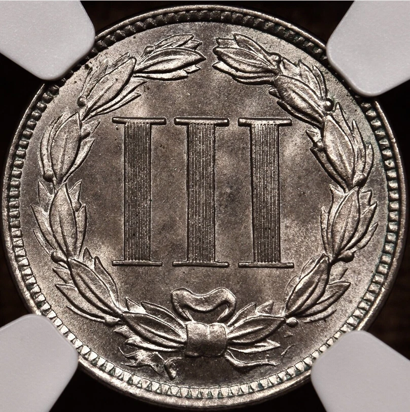 :1880 3CN THREE CENT NICKEL FLASHY NGC MS65 RARE R5 44/48 LOW POP HIGHEST GRADES - Image 4 of 4