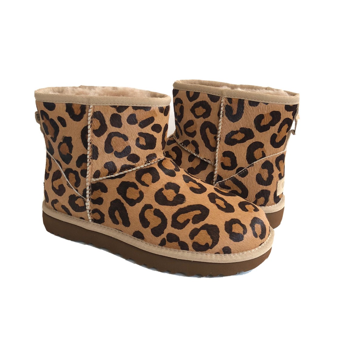UGG CLASSIC MINI SPOTTY NATURAL SHEARLING LINED BOOT US EU 37 UK