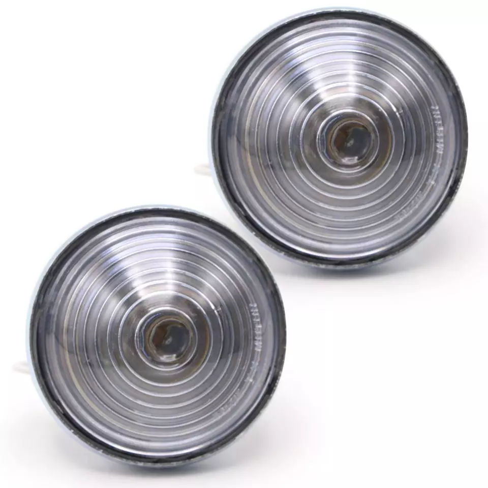 Set Clear Amber Turn Signal Light Lamp For Jeep CJ-3B CJ3 CJ5 CJ6 1955 - 1975 - Image 3 of 4