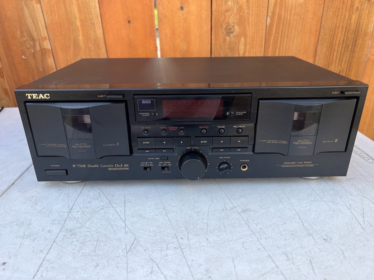TEAC W-750R DOUBLE CASSETTE TAPE DECK | eBay