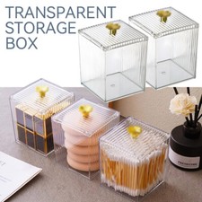 Transparent Storage Box Cotton Swab Box Desktop Dust-Proof Cosmetic Box