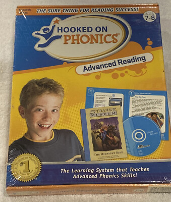 未使用 Hooked on Phonics Learn to Read 1&2 HOOKED ON PHONICS - Advanced Reading Ages 7-8 Essentials Edition