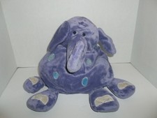 animal alley purple with blue spots elephant plush 10" tall sitting