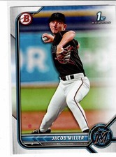 Jacob Miller Miami Marlins 2022 Bowman Draft 1st Bowman