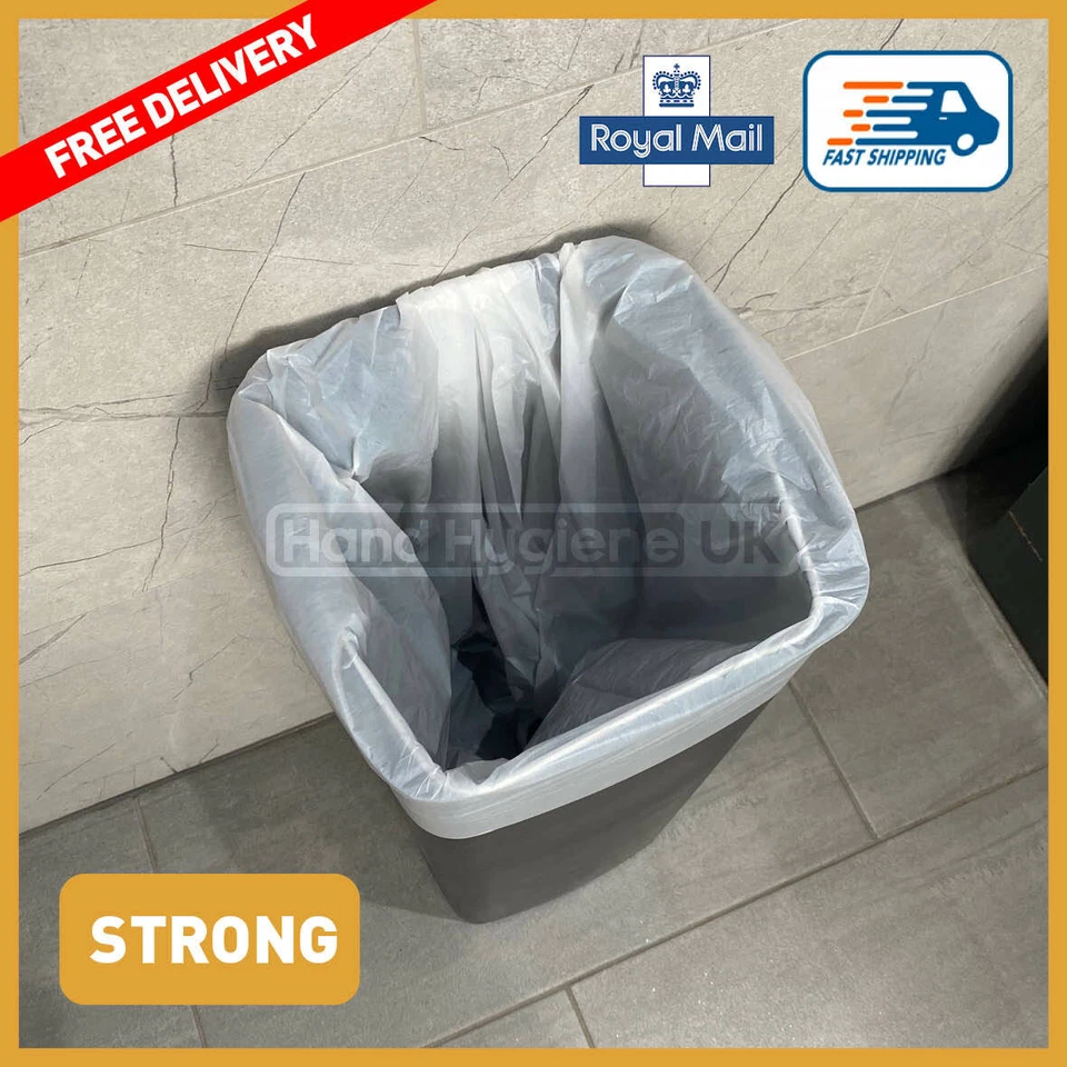 6L 12L 25L Square and Rectangular Bin Liners Bathroom Bedroom Kitchen Waste Bags - Image 4 of 4