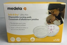 Medela Safe & Dry Ultra Thin Disposable Nursing Pads 120 Count