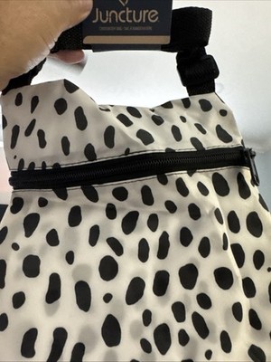 Juncture Black Crossbody Bag Snow Leopard Black and white Pattern
