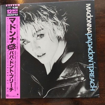 Madonna Papa Don'T Preach 12 Inch Promo Board With Obi