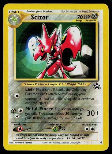 Pokemon Card Wizards Black Star Promos Scizor 33 Promo - product listing photo