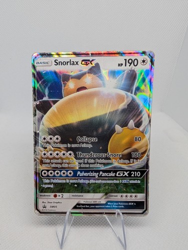 Snorlax GX SM05 Pokémon TCG 2016 Sun & Moon Black Star Promo Holo Rare - HP