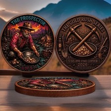 5 Oz The Prospector Copper .999 Colorized  2026 Limited Edtion 1,000 Capsule