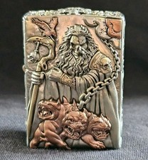 HADES CERBERUS UNTERWELT "Welt der Toten" Evil Feuerzeug mit zippo Inlay, neu