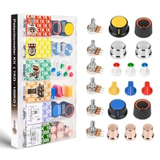 EEEEE 75pcs Potentiometer kit with Rotary knobs 1k 5k 10k 20k 50k 100k Guitar...
