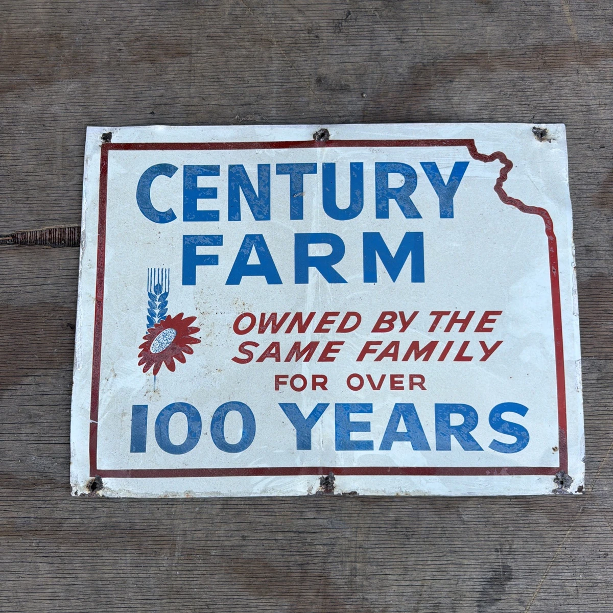 Enseigne De Ferme Ancienne – Michigan – Métal – 30x22 Pouces – Déco Industrielle