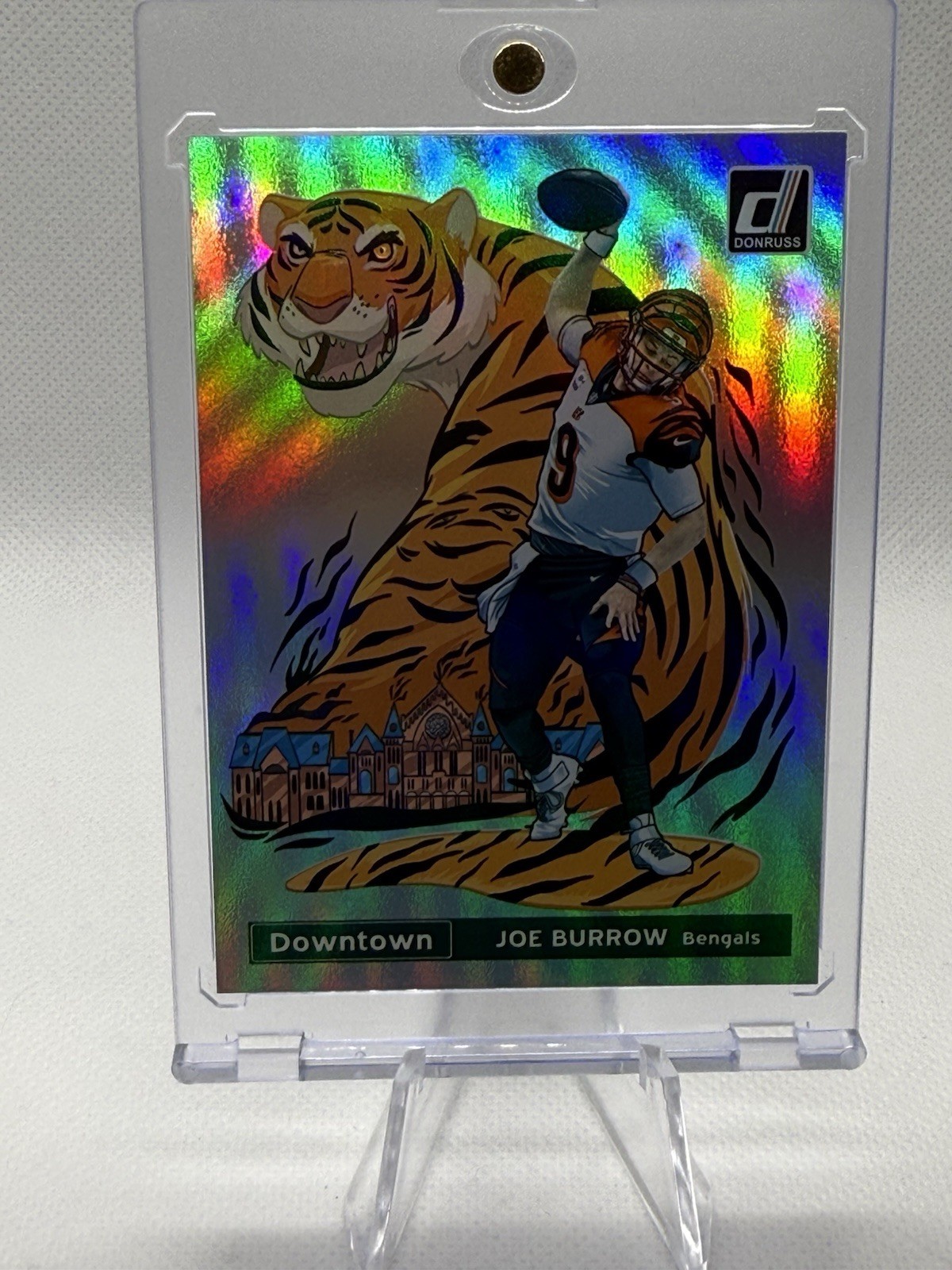 2021 Panini Donruss - Downtown! Joe Burrow #DT-10 SSP Case Hit Bengals