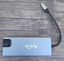 ikling USB-C Multiport Hub SD, Micro SD, USB, UHD, VGA Adapter A7