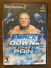 WWE Smackdown Here Comes The Pain Play Station 2 PS2 With Manual DAMAGED CASE