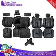 2003 - 2006 Fits Gmc Yukon Sierra Silverado Front Second Row Seat Cover Black