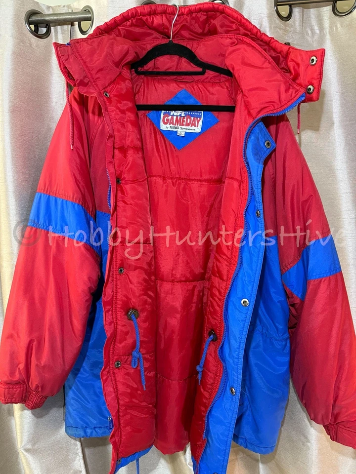 纽约巨人队 NFL 比赛日男式 Puffer 外套/夹克 Turbo Sportswear XL  — 第 3/4 张图片