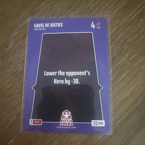 BO JACKSON BATTLE ARENA - ALPHA FIRST EDITION PLAY - PL-77 - GAVEL OF JUSTICE