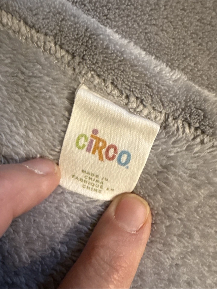 Manta de seguridad para bebé Circo rara gris mono Lovey roja manta para coche de carreras 30x28 pulgadas Foto 3 de 4