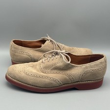 Vintage Dexter Suede Beige Oxford Shoes Size 11M Made In USA
