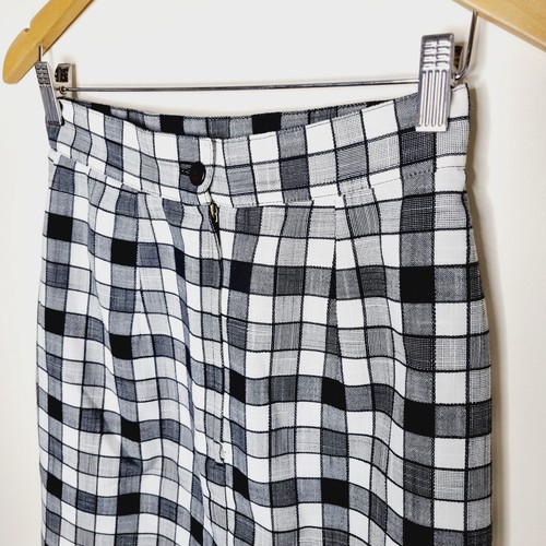 Vintage Business Class Skirt Size Small Black And White Check Knee Length Pencil - Picture 7 of 16