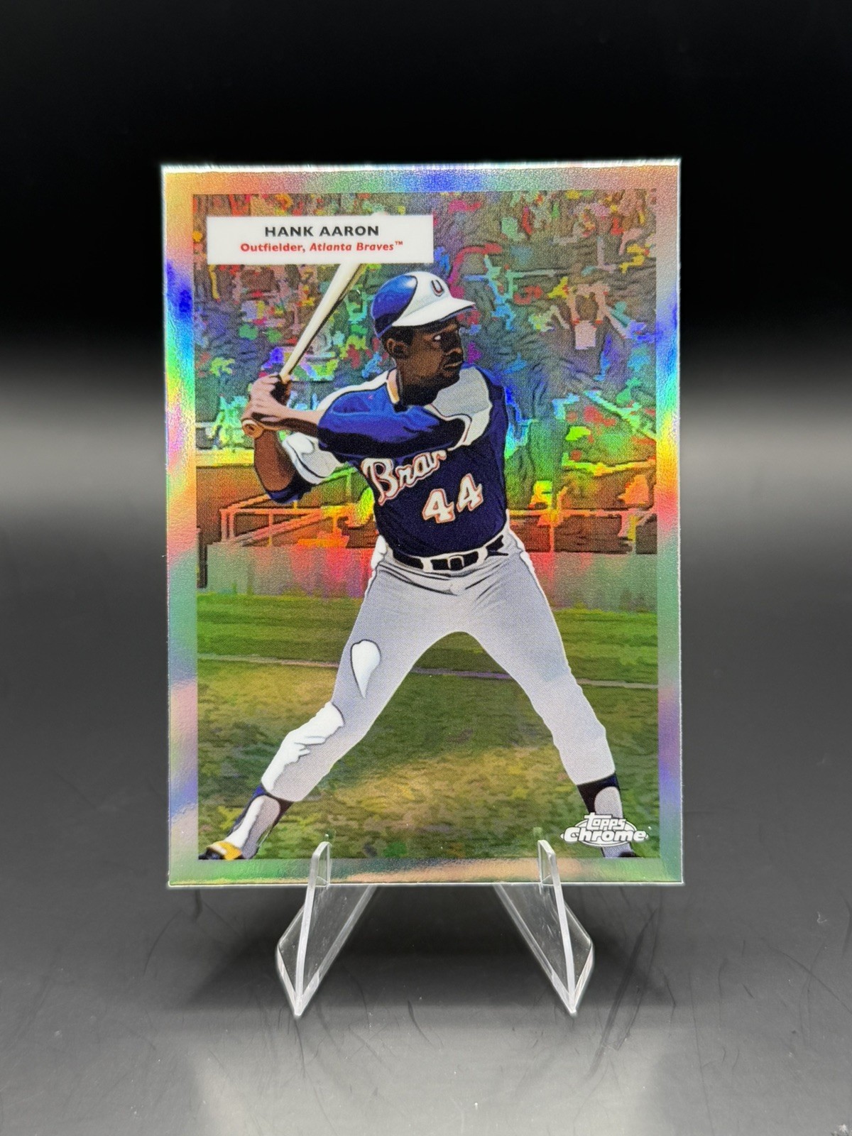 2025 Topps Chrome Platinum Hank Aaron / Ronald Acuna Jr. Refractor #55DH-11