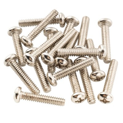 Musiclily 20Pcs Nickel 3.5x20mm Metric Thread Guitar Single Coil Pickup Screws