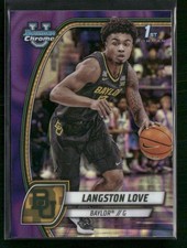 2024-25 Bowman University Chrome #50 Langston Love Purple Lava Refractor