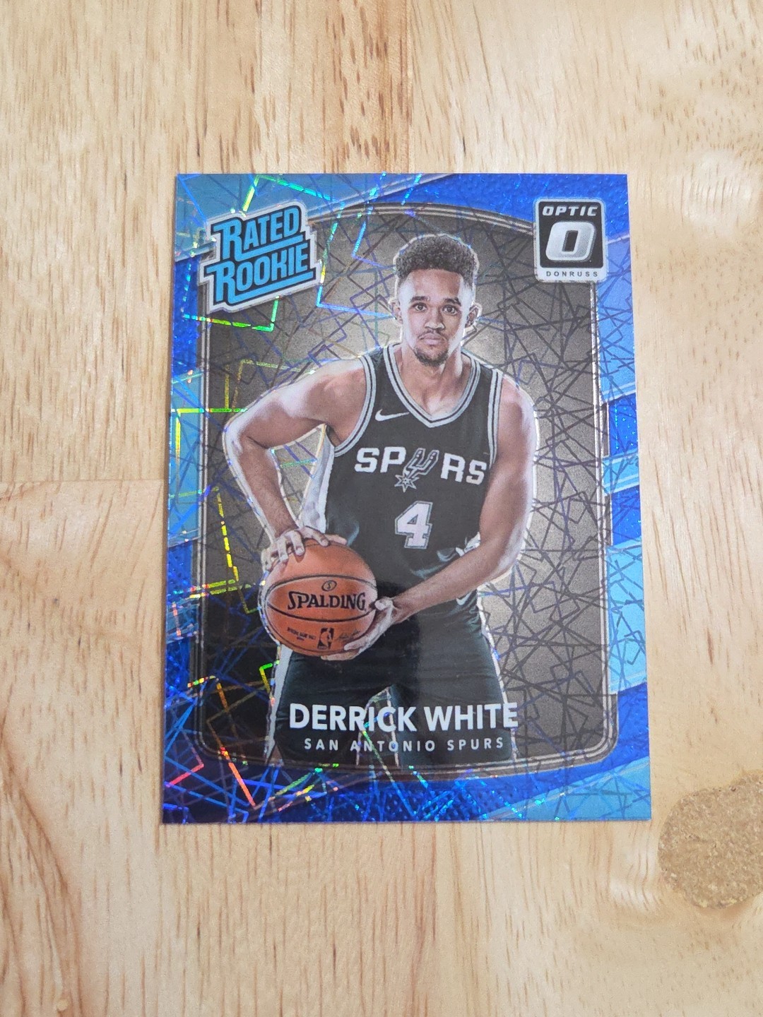 2017-18 Donruss Optic DERRICK WHITE Blue Velocity #172 Rated Rookie Spurs Celtic
