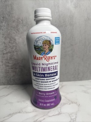 Liquid Nighttime Multimineral + Skin Renew, Berry Dream, 30 fl oz (887 ml)