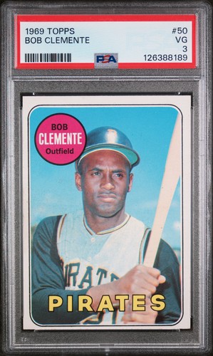 1969 TOPPS #50 BOB CLEMENTE PSA 3