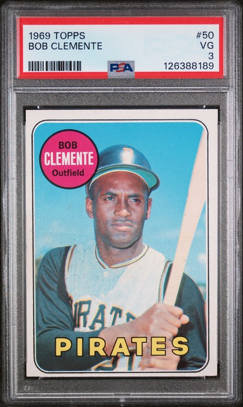 1969 TOPPS #50 BOB CLEMENTE PSA 3
