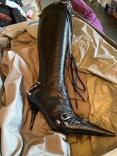 Balenciaga Cagole tall boots black size 4, bnib