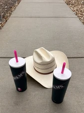 SET OF 2 - Braum's 24oz Tumblers - Green Insulated + Pink Straw - 2025 Limited