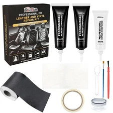 Black Leather Repair Kit Patch Tape 3x60 Inch Self Adhesive Vinyl Sofa Chair