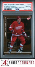 2000 BAP SIGNATURE SERIES CHICAGO SUN-TIMES BRONZE #105 SERGEI FEDOROV /10 PSA 8