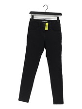 Next Women's Jeans UK 8 Black Cotton with Elastane, Polyester Skinny