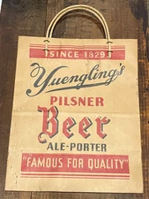 Old Yuengling's Pilsner Beer Ale-Porter Paper Advertising Bag Pottsville, PA